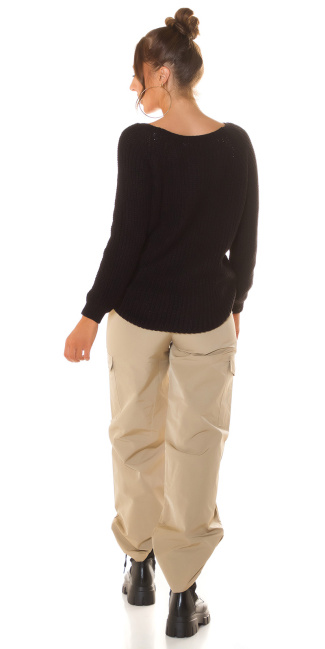 Tredy Basic comfy fit Pullover Black